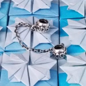 Pandora Silver Charm Love Connection Safety Chain